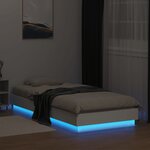 vidaXL Cadre de lit avec lumières LED blanc 100x200 cm