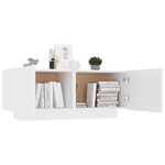 vidaXL Table de chevet blanc 100x35x40 cm bois d'ingénierie