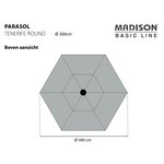 Madison Parasol de jardin Tenerife 300 cm rond aqua