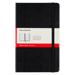 Carnet d'adresses piqué moleskine rigide 13 x 21 cm - ivoire ligné - 240 pages - noir