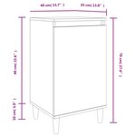 vidaXL Tables de chevet 2Pièces chêne sonoma 40x35x70cm bois d'ingénierie