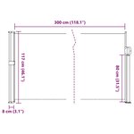 vidaXL Auvent latéral rétractable marron 117x300 cm