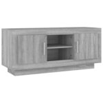 vidaXL Meuble TV sonoma gris 102x35x45 cm bois d'ingénierie