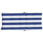 vidaXL Coussins de chaise à dossier haut lot de 2 rayures bleu/blanc