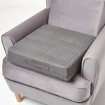 Coussin d'assise déhoussable en suédine  Gris - HOMESCAPES