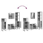 vidaXL Ensemble de meubles de salle de bain 4 Pièces Sonoma gris