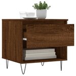 vidaXL Tables basses 2 Pièces chêne marron 50x46x50 cm bois d'ingénierie