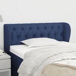 vidaXL Tête de lit avec oreilles Bleu 103x23x78/88 cm Tissu
