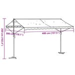 vidaXL Auvent autoportant bleu et blanc 400x300 cm tissu et acier
