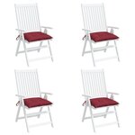 vidaXL Coussins de palette lot de 4 rouge bordeaux 50x50x7 cm