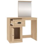 vidaXL Coiffeuse avec miroir chêne sonoma 90x50x132 5 cm