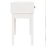 vidaXL Table console Blanc 76 5x40x75 cm Bois massif de pin