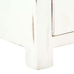 vidaXL Meuble TV Blanc 120x30x40 cm Bois d'acacia massif