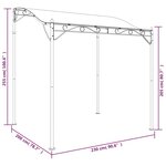 vidaXL Auvent crème 2x2 3 m 180 g/m² tissu et acier