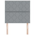 Tête de lit LED vidaXL Design Blocs Diamants Gris Clair 100 cm Tissu