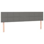 vidaXL Têtes de lit 2 Pièces Gris foncé 90x5x78/88 cm Tissu