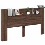 vidaXL Armoire tête de lit avec LED chêne marron 180x16 5x103 5 cm