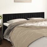 vidaXL Têtes de lit 2 Pièces Noir 80x5x78/88 cm Velours