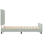 vidaXL Cadre de Lit Gris Clair 120x190 cm Velours