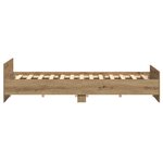 vidaXL Cadre de lit Artisan Chêne 200x200 cm Bois d'ingénierie