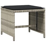 vidaXL Ensemble à manger de jardin et coussins 17 Pièces gris clair rotin
