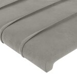 vidaXL Cadre de lit avec tête de lit Gris clair 90x190 cm Velours
