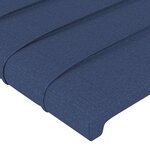 vidaXL Cadre de lit avec tête de lit Bleu 100 x 200 cm Tissu