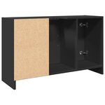 vidaXL Armoire d'évier noir 90x29x55 cm bois d'ingénierie