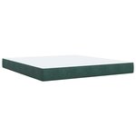 vidaXL Sommier à lattes de lit et matelas Vert foncé 180x200cm Velours