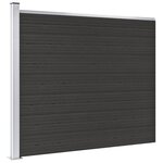 vidaXL Panneau de clôture WPC 175x146 cm Noir