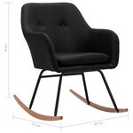 vidaXL Chaise à bascule Noir Tissu