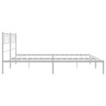 vidaXL Cadre de lit métal avec tête de lit blanc 183x213 cm