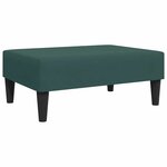 vidaXL Canapé-lit à 2 places avec repose-pied vert foncé velours