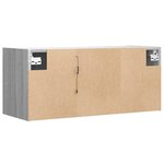 vidaXL Meuble TV mural avec lumières LED sonoma gris 80x31x35 cm