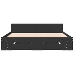vidaXL Cadre de lit avec tiroirs sans matelas noir 140x190 cm