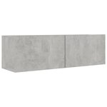 vidaXL Ensemble de meubles TV 3 Pièces Gris béton Bois d'ingénierie