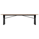 vidaXL Table basse cadre en Y 160x40x45 cm bois de pin massif et fonte