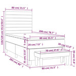 vidaXL Sommier à lattes de lit avec matelas Marron foncé 80x200 cm