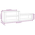 vidaXL Armoire à chaussures Blanc 150x35x45 cm Bois d'ingénierie