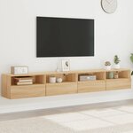 vidaXL Meubles TV muraux 2Pièces chêne sonoma 100x30x30cm bois ingénierie