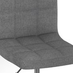 vidaXL Chaises pivotantes à manger lot de 6 Gris clair Tissu