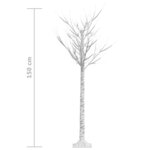 vidaXL Sapin de Noël 140 LED blanc chaud Saule 1 5 m Int/Ext