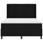 Lit Box Spring vidaXL avec Matelas et LED Noir 160x200 cm Tissu