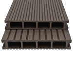 vidaXL Panneaux de terrasse creux WPC 20 m² 2 2 m Marron foncé
