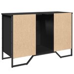 vidaXL Armoire lavabo de salle de bain noir 91x35x60 cm