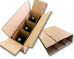 Lot de 500 cartons spécifiques pour expédier 3 bouteilles