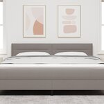 vidaXL Tête de Lit Design Lignes Taupe 90 cm Tissu