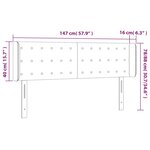 vidaXL Tête de lit avec oreilles Cappuccino 147x16x78/88 cm Similicuir