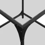 vidaXL Table basse avec dessus en verre transparent 50x50x40 cm acier