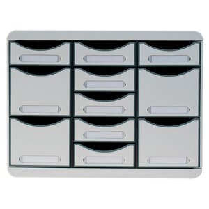 Moule De Classement Storebox Multi 11 Tiroirs Office - Gris Lumière - Exacompta